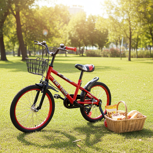 18 inch Kid's Bike with Removable Training Wheels and Basket