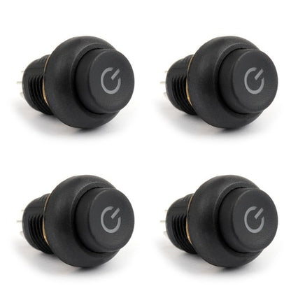 12/16mm Push Button Switch Latching/Momentary IP67 High Round LED For Car/Bo New