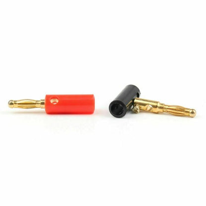 20 Pcs High Quality 4mm Banana Plug Gold Plated Red Black Lenth 40mm Adapter