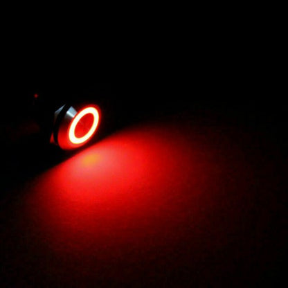 Mini 12mm 12V LED Stainless Steel Momentary Push Button Switch For Car/Boat/ US