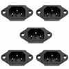 5X IEC320 C14 3 Pin Screw Mount Male Power Socket 10A 250V For Boat DIY AC-04 UE