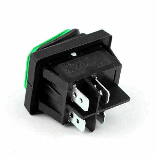 4Pcs RLEIL RL2-102 Waterproof IP65 Car Rocker Switch 4Pin 125/250VAC Green