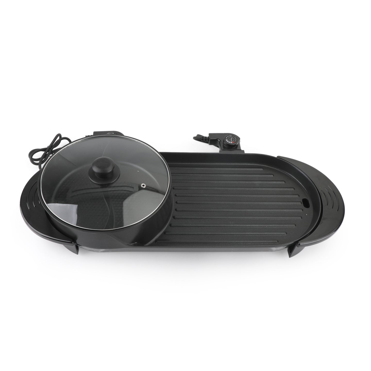 2-in-1 Electric Hot Pot & Smokeless Indoor Grill (110V)