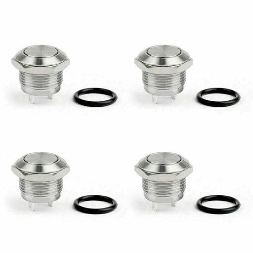 Mini 12mm 12V LED Stainless Steel Momentary Push Button Switch For Car/Boat/ US