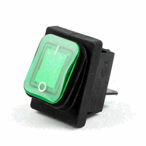 1℅ RLEIL RL2-102 Waterproof IP65 Car Rocker Switch 4Pin 125/250VAC Green P1