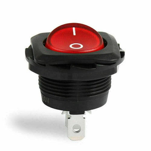 4Pcs Waterproof R13-135B Rocker Switch 3Pin 2 Position ON-OFF 10A/16A Red US