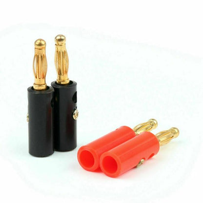 20 Pcs High Quality 4mm Banana Plug Gold Plated Red Black Lenth 40mm Adapter