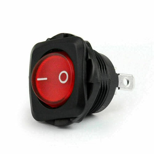 4Pcs Waterproof R13-135B Rocker Switch 3Pin 2 Position ON-OFF 10A/16A Red US