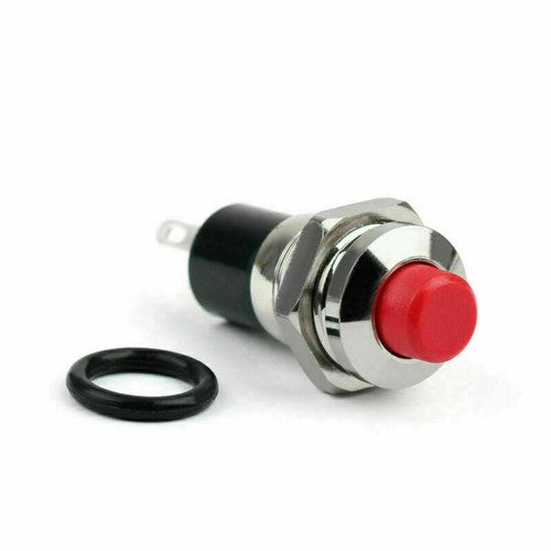 New Mini Push Button SPST Latching N/O OFF-ON Switch 10mm R/B Fit For Car/Boat