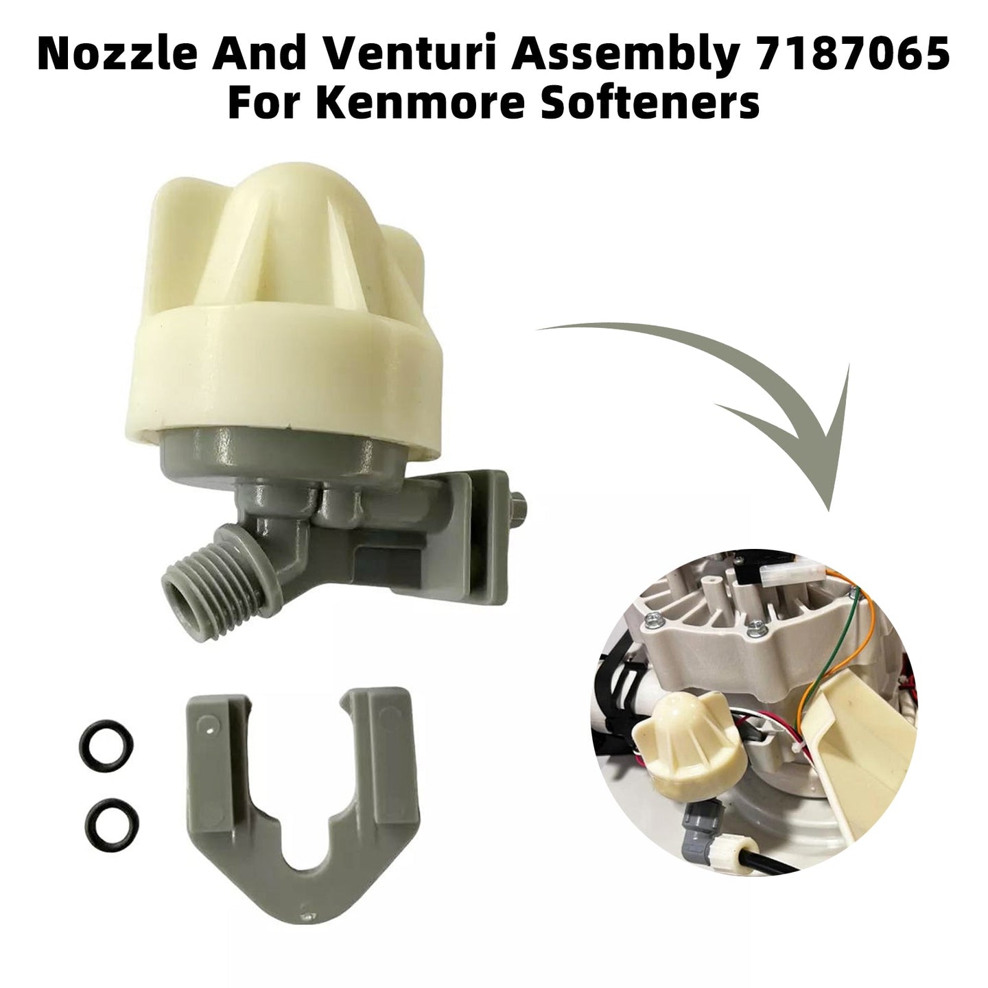 Nozzle And Venturi Assembly 7187065 For Kenmore Softeners