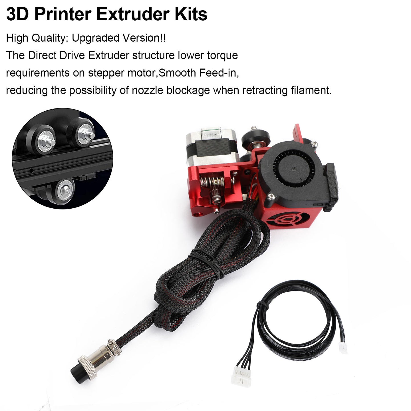 12V 3D Printer Pulley Turbo Fan Extruder FULL Set Fit for CR-10 CR-10S S4 S5
