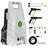 3200 PSI 1.8 GPM Electric Pressure Washer, 1400W High Power Cleaner with 2 Guns & 5 Nozzles for Cars, Patios, Decks