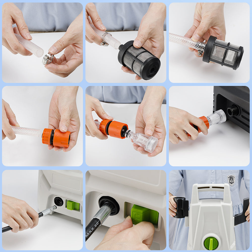 1400W Electric Pressure Washer, 3200PSI, Max 1.8GPM Power Washer