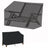 Black Waterproof Heavy Duty Garden Couch Outdoor 2/3/4 Seater Bench Seat Cover, 2Seats 134x66x89cm