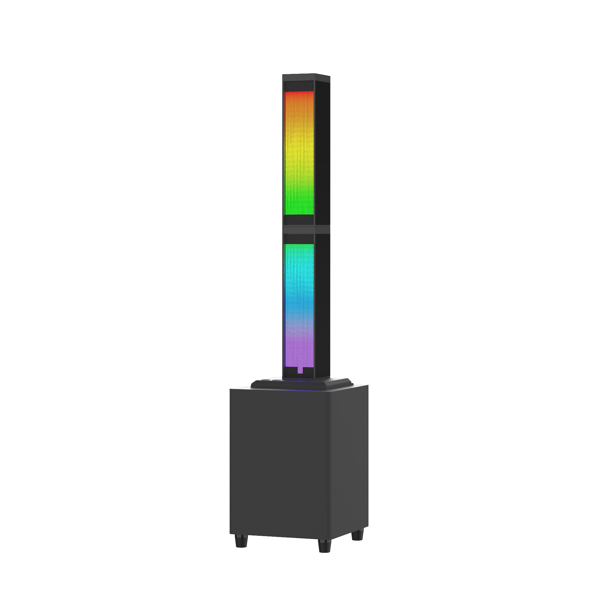 2.1 Channel Bluetooth Speaker System for Home Theater, Detachable Sound Tower with 4" Subwoofer, RGB Lights & Remote for TV, Gaming, Karaoke