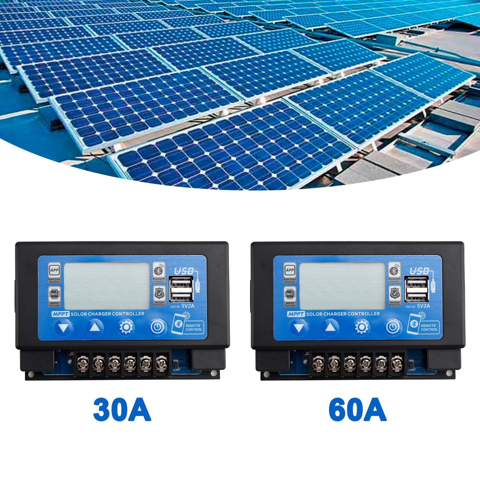 30/60A Embedded Snap-On Energy Storage Dedicated MPPT Solar Controller Bluetooth