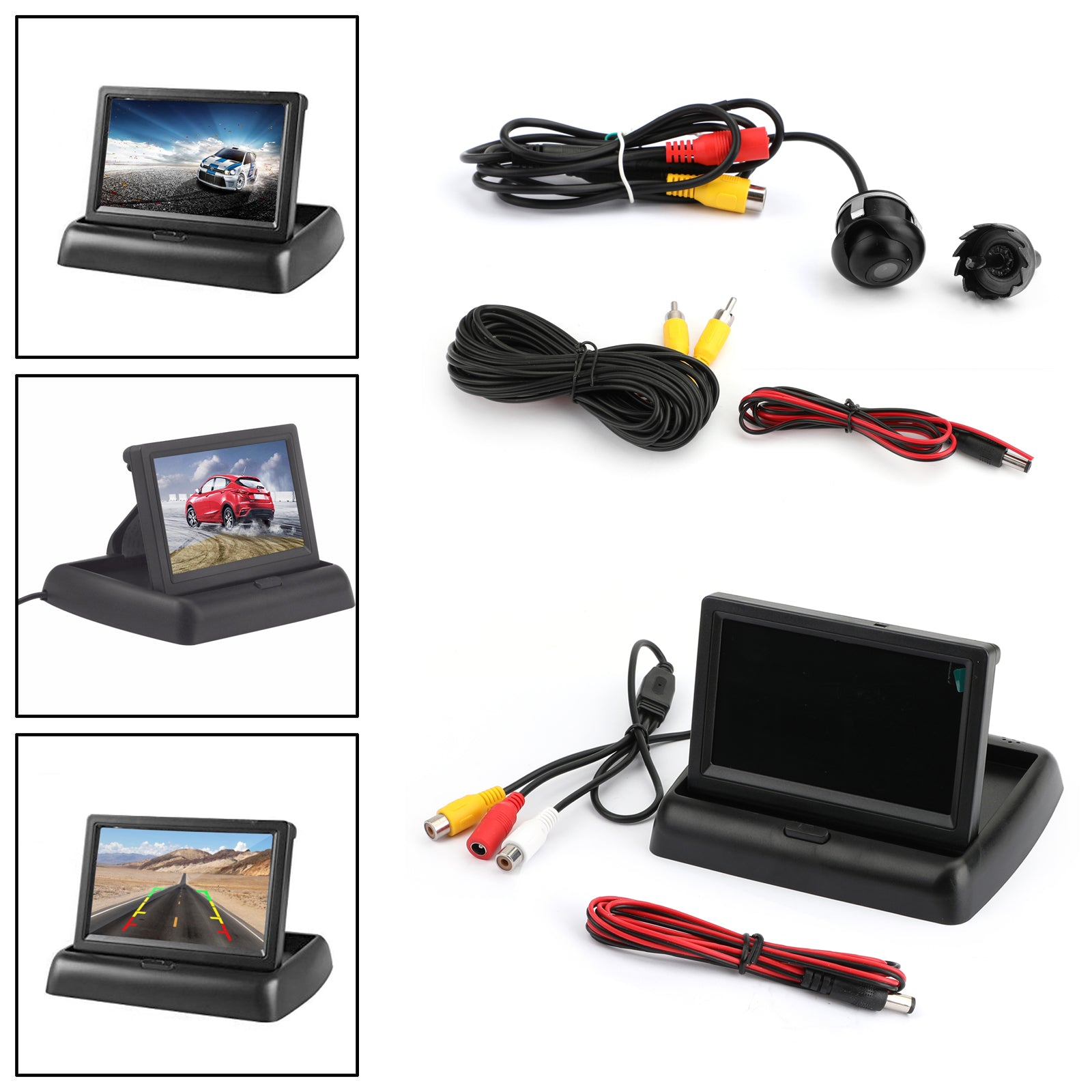 Reverse Car Camera + 4.3" TFT LCD Car Monitor Kit Vehicle Security System