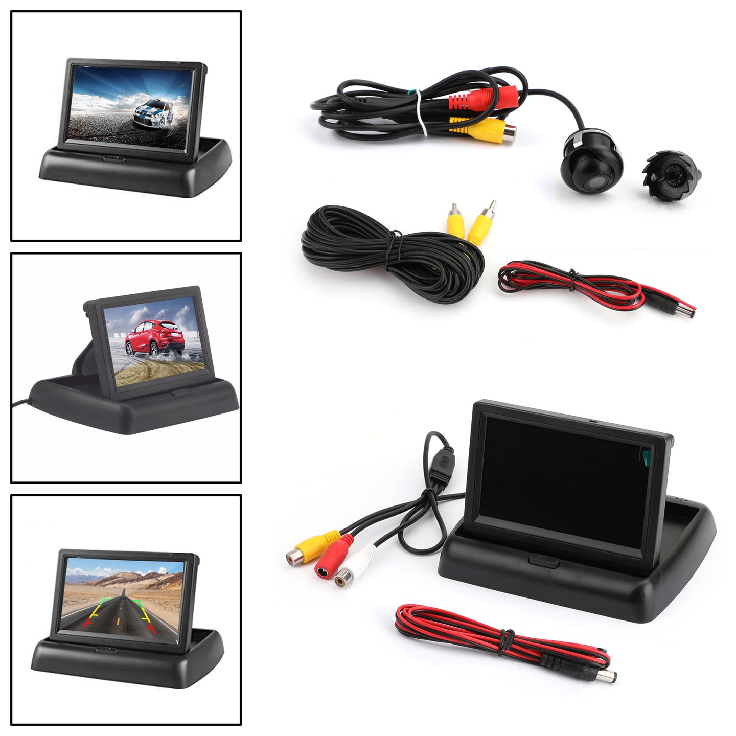 Reverse Car Camera + 4.3" TFT LCD Car Monitor Kit Vehicle Security System
