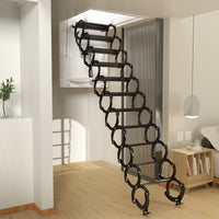 11 Steps 3m Electirc Attic Ladder Aluminum Folding With Remote Loft 31.5*35.4inch