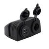 12V/24V 4.2A Dual USB Charger Socket, Waterproof Surface Mount Power Outlet for Car, Truck, RV & Boat