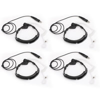 4PCS Adjustable Tactical Throat Mic Headset For Walkie Talkie 7.1mm Plug PTT