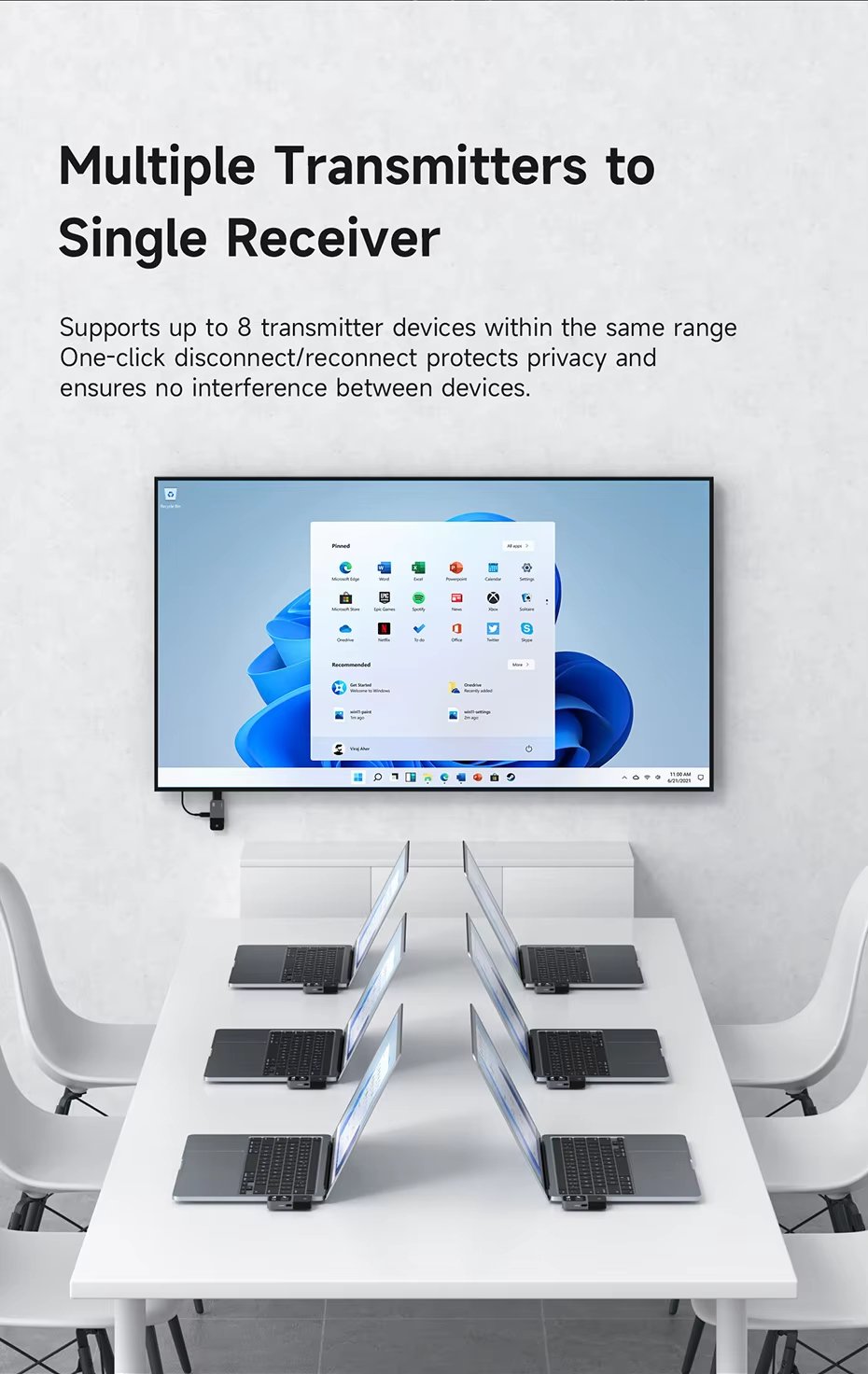 USB-C Wireless Transmitter and Receiver Kit