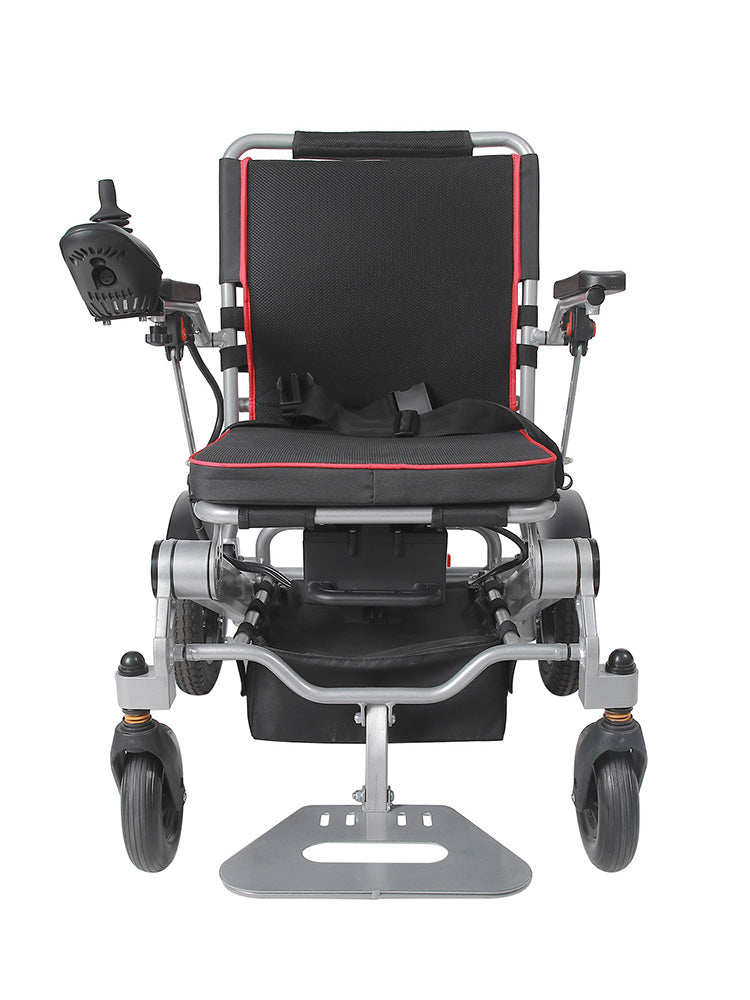 Lightweight 220 lbs All-Terrain Folding Electric Wheelchair, Airline Approved with 10 Mile Range for Adults & Seniors