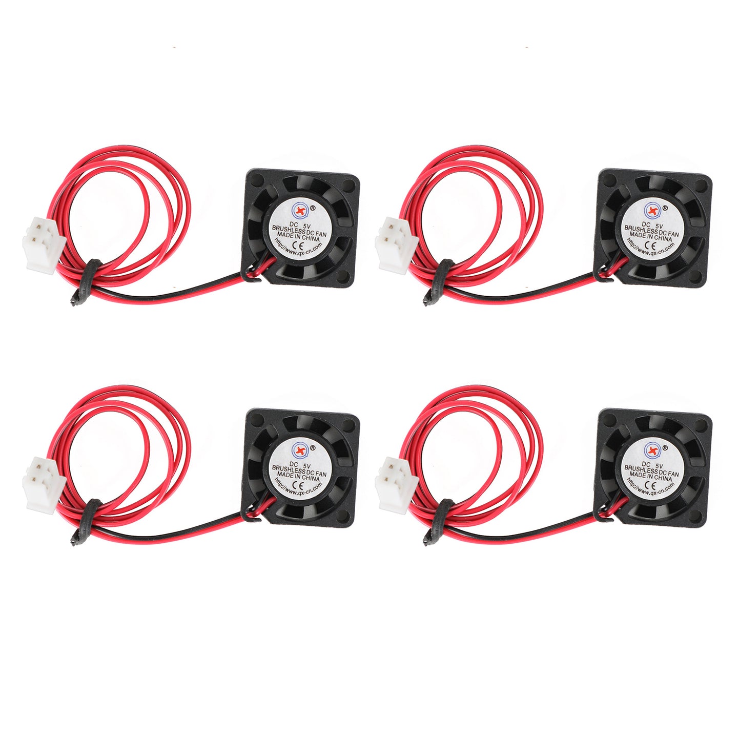 4x Brushless DC Cooling Blower Fan 5V 2006 20x20x6mm Sleeve 2 Pin Wire