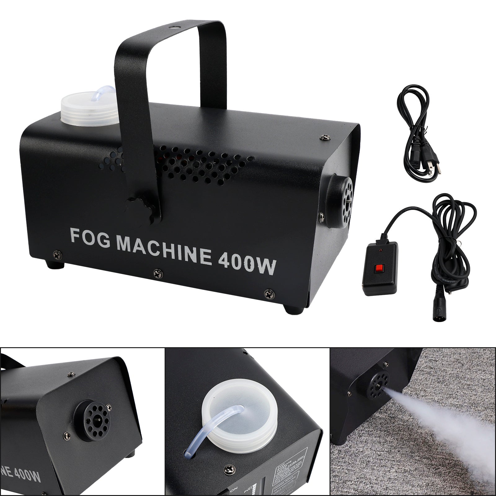 Mini 400W Fog Machine Fogging Machine Portable With Wireless Remote Control Club