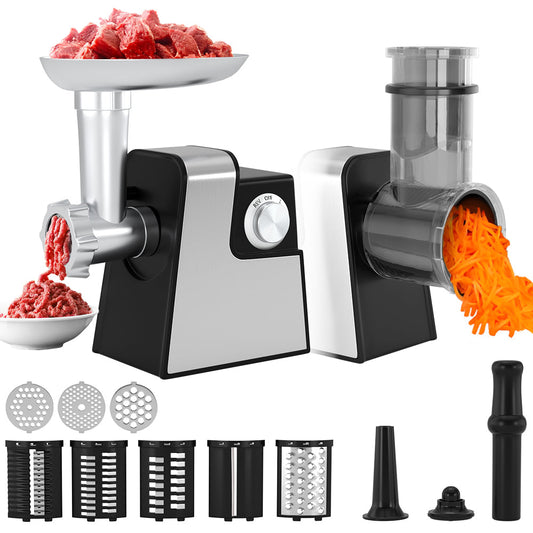 5-in-1 Electric Meat Grinder 600W – Meat Grinder with Sausage Stuffer, Kubbe Kit & Vegetable Slicer