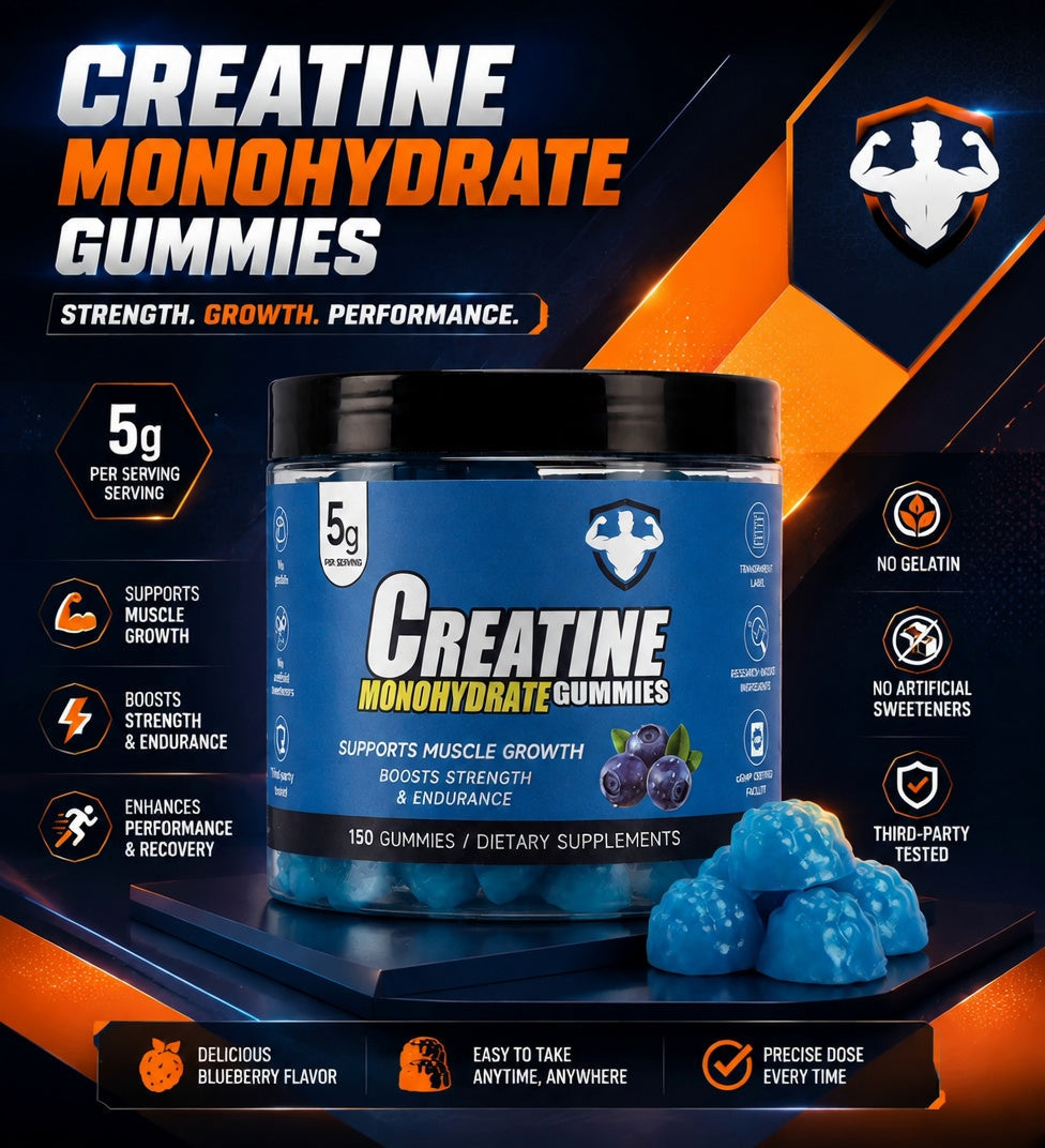 Topteng  Blueberry-flavored Creatine Monohydrate Gummies