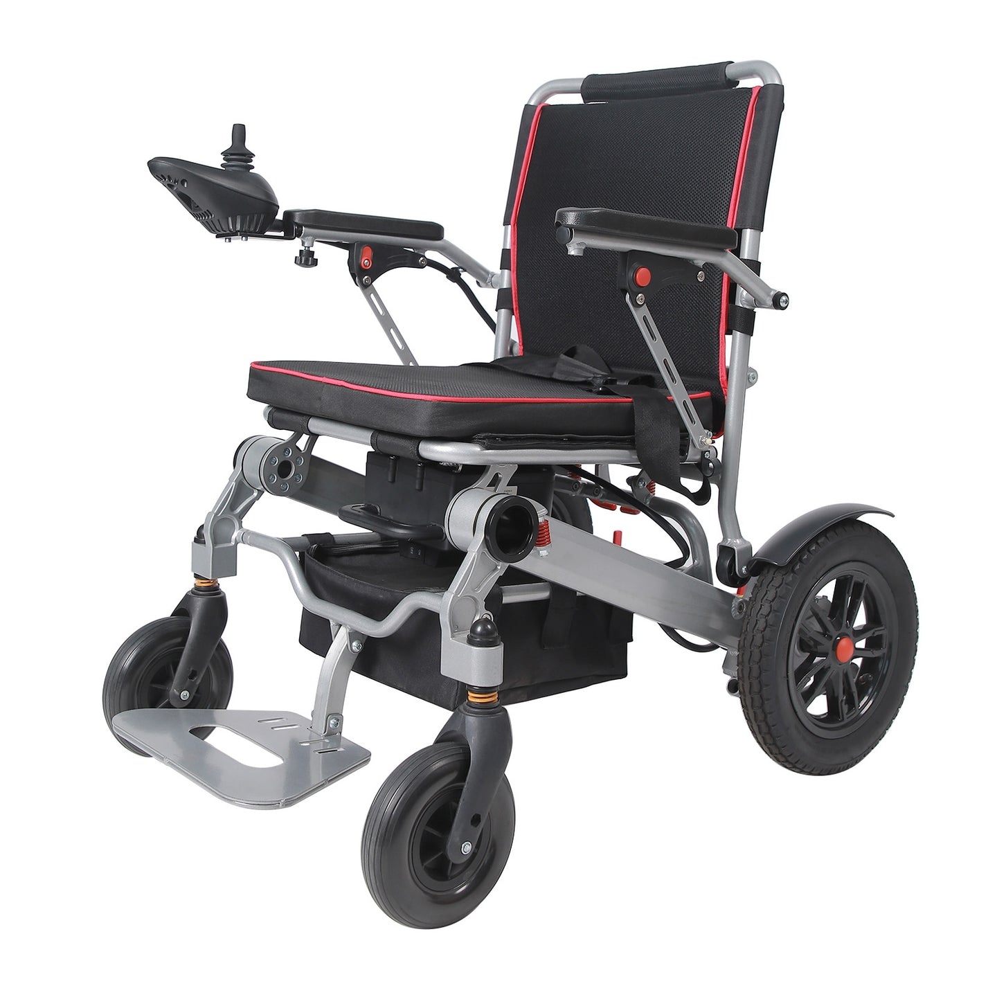 Lightweight 220 lbs All-Terrain Folding Electric Wheelchair, Airline Approved with 10 Mile Range for Adults & Seniors