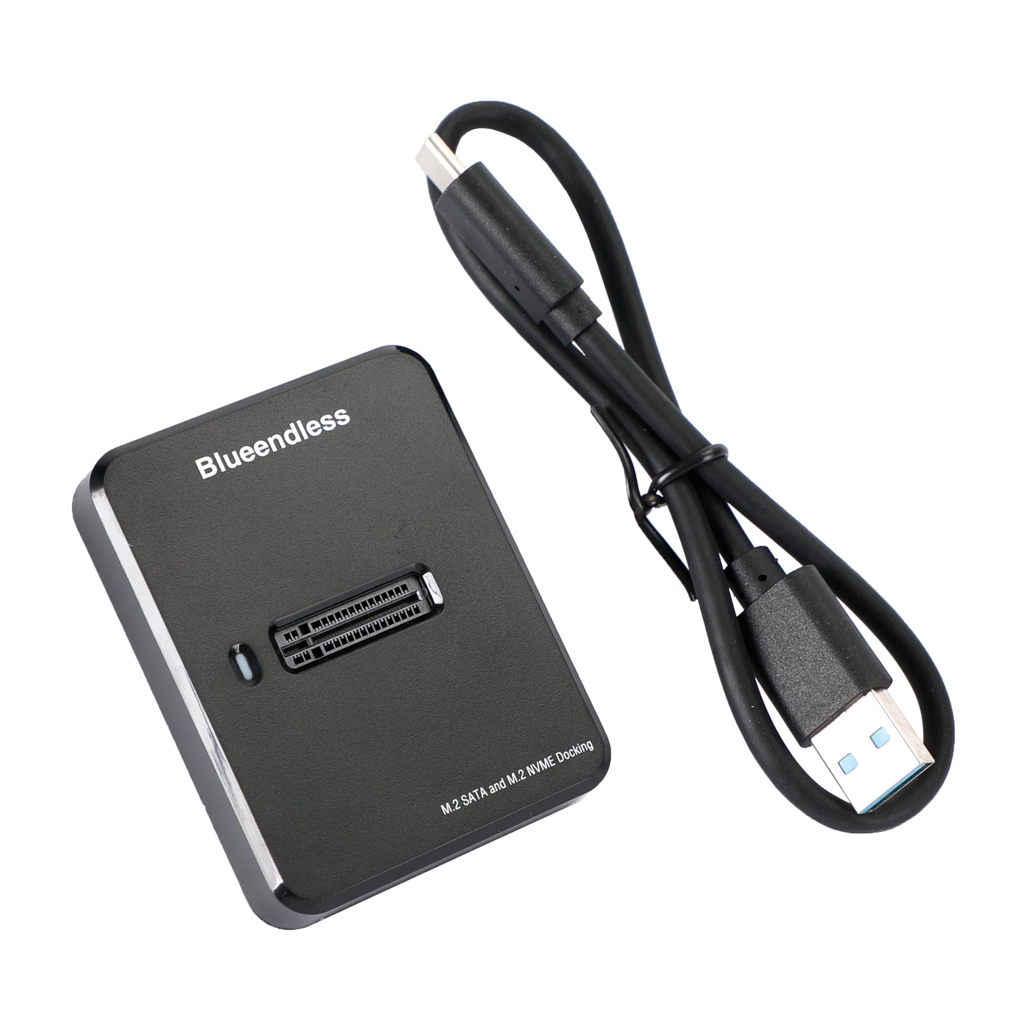Dual Protocol M.2 SSD Docking Station, USB 3.1 Gen 2 Reader for both NVMe (M-Key) & SATA (B+M Key) SSDs