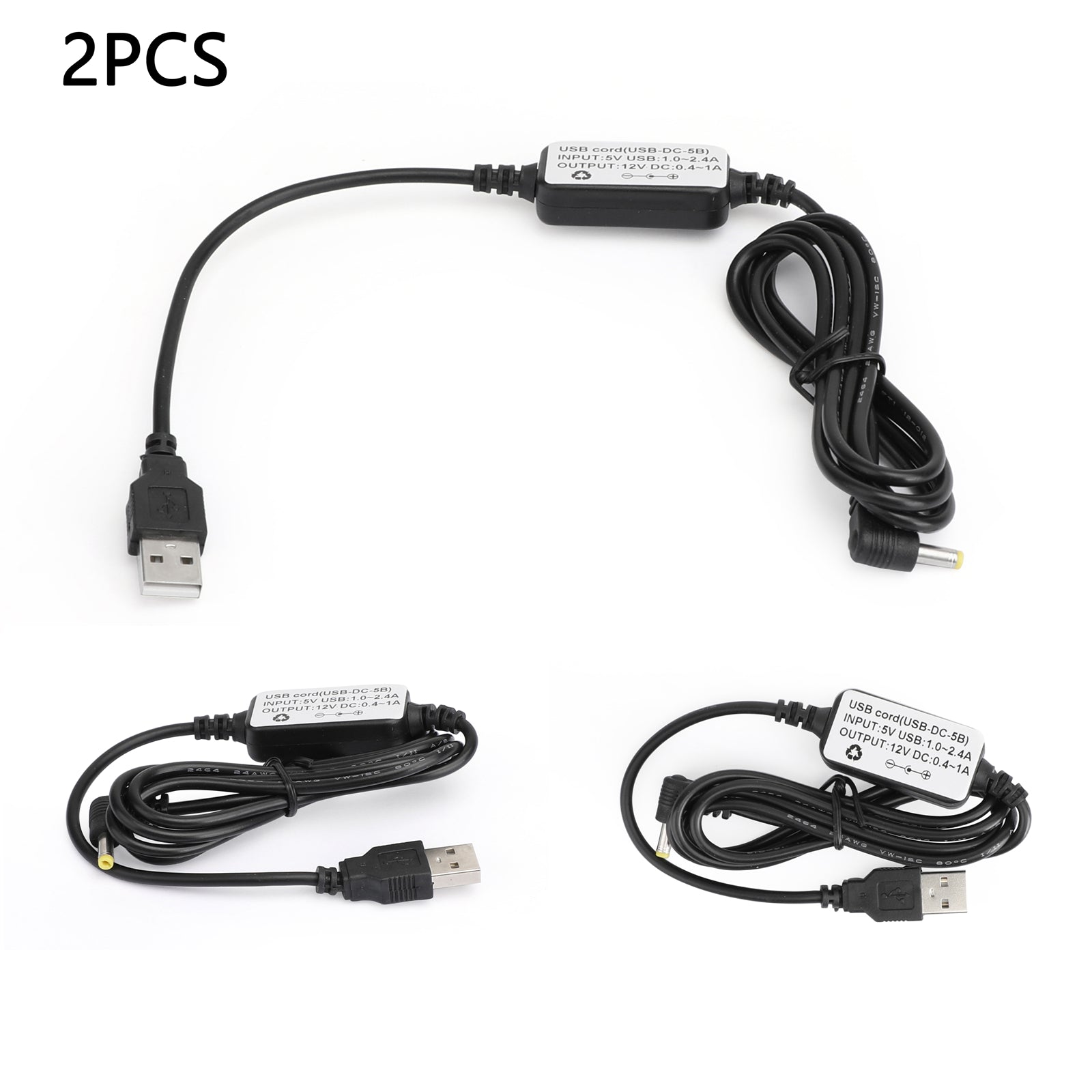 2PCS USB Charging Cable USB-DC-5B For YAESU VX-5R VX-6R VX-7R 150 VXA150 FT-2XDR