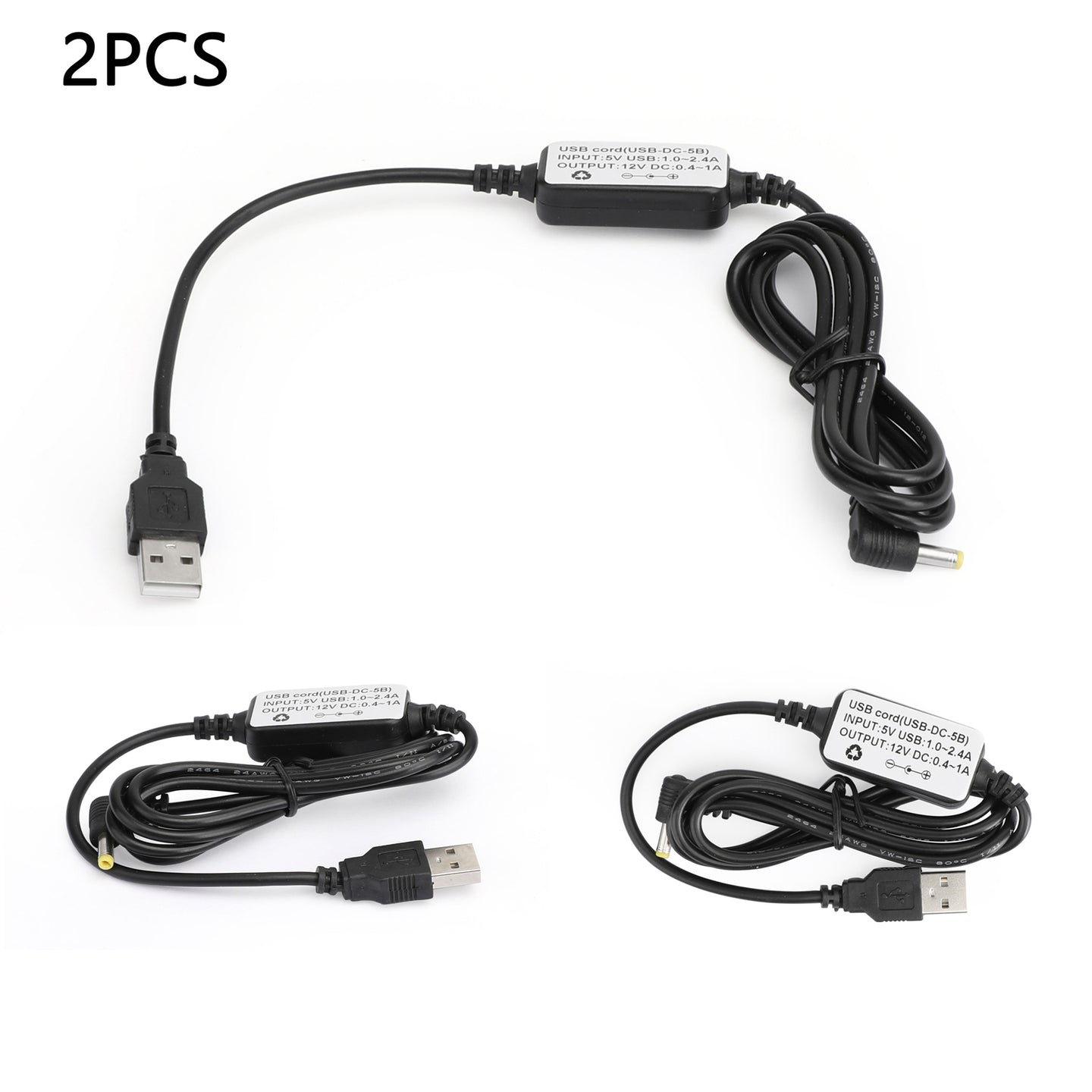 2PCS USB Charging Cable USB-DC-5B For YAESU VX-5R VX-6R VX-7R 150 VXA150 FT-2XDR