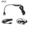 2PCS USB Charging Cable USB-DC-5B For YAESU VX-5R VX-6R VX-7R 150 VXA150 FT-2XDR