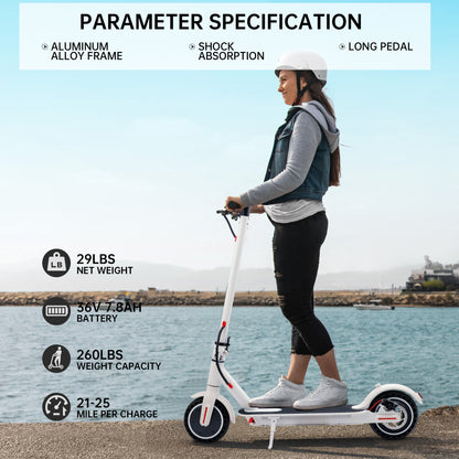 8.5" Folding Electric Scooter With app 350W 35KM Range 30km/h City Commute White (Copy)