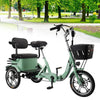 Electric Bike, 400W Folding Trike Ebike, 3 Wheel Electric Bicycle, Up to 34 Miles, 16 Tire Tricycle for Adults, Green