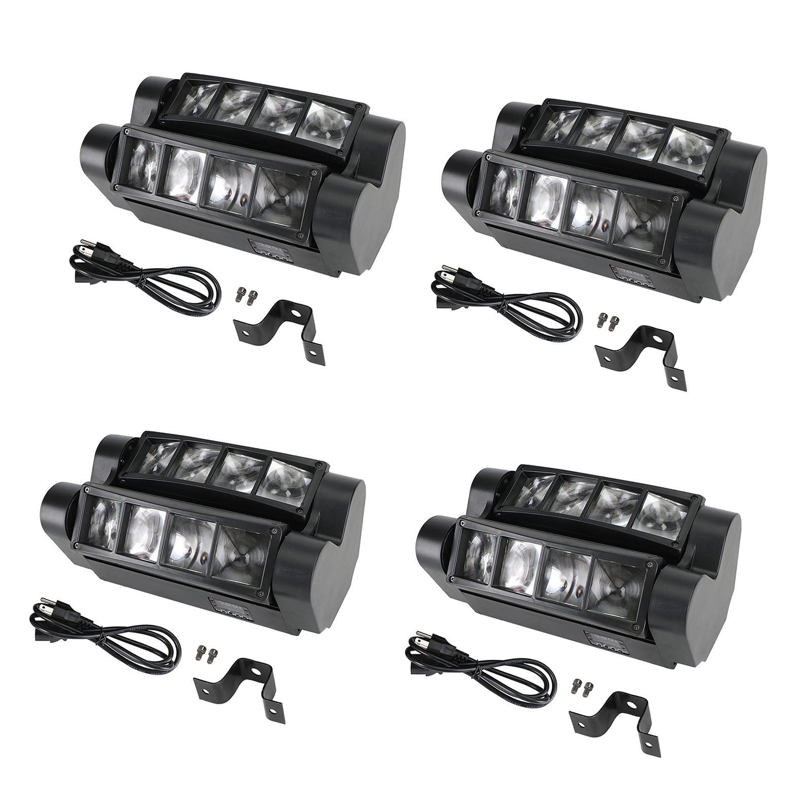 4Pcs 80W 8LED RGBW Spider Moving Head Stage Lighting Beam DMX Party DJ Lighting (Copy)