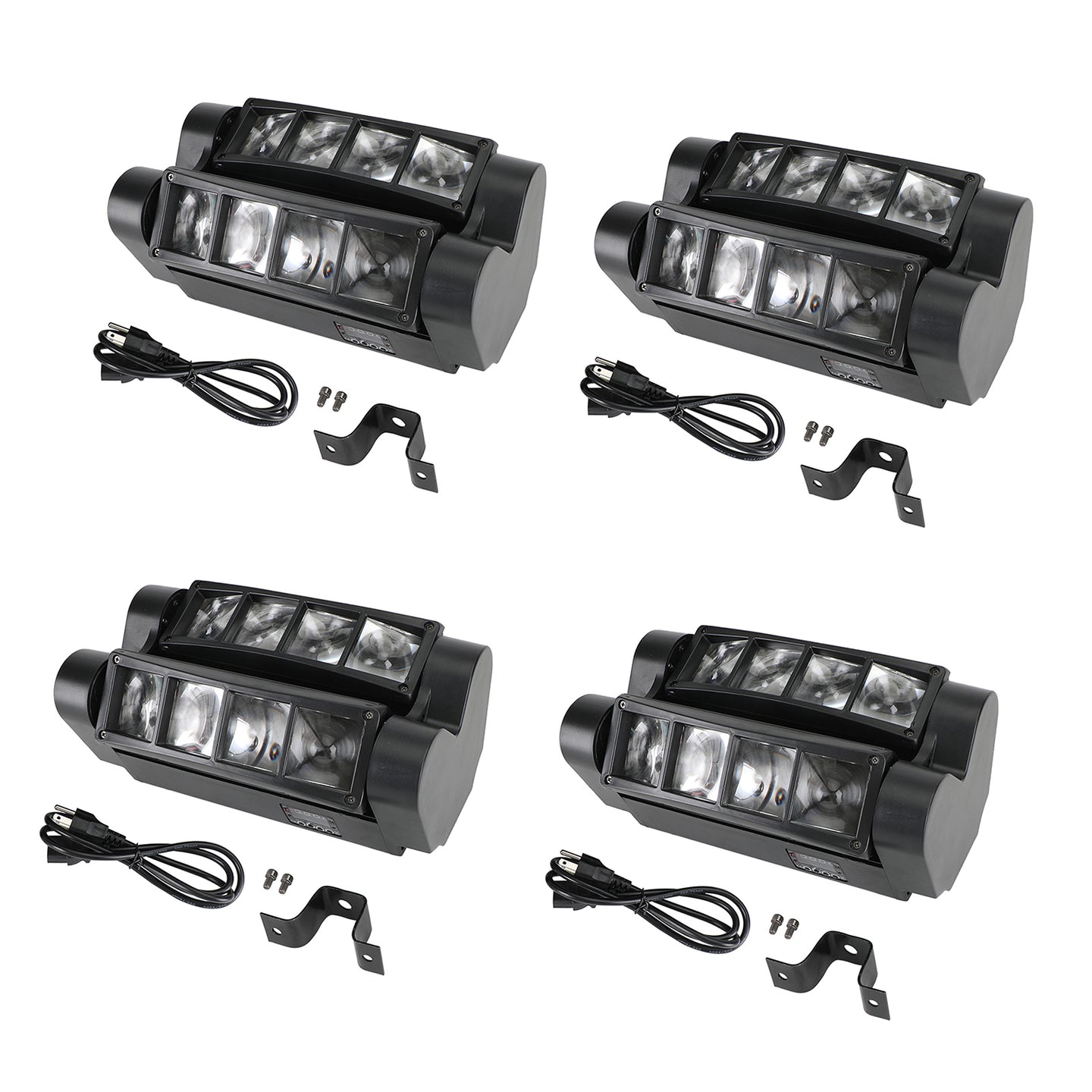 4Pcs 80W 8LED RGBW Spider Moving Head Stage Lighting Beam DMX Party DJ Lighting (Copy)