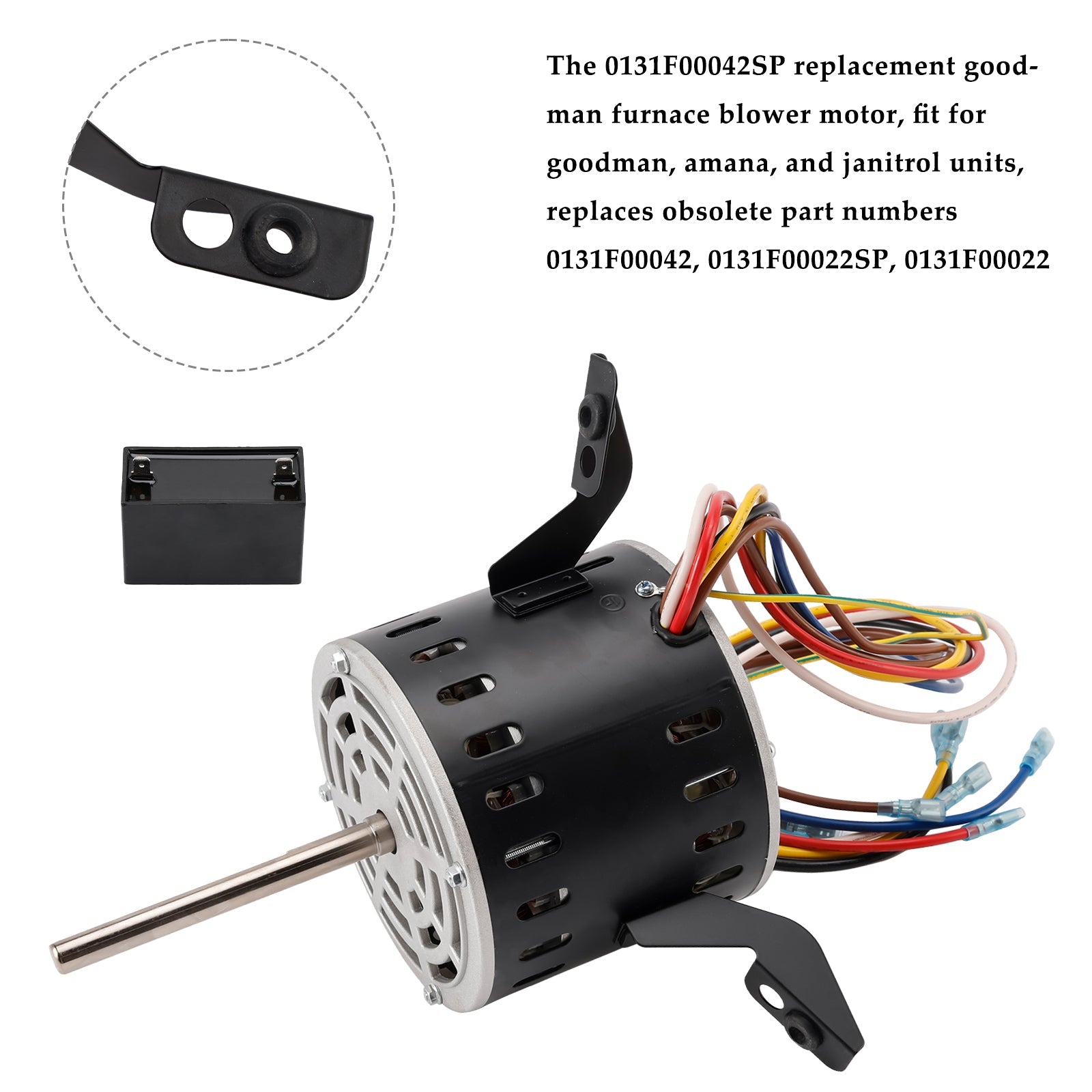 0131F00042SP Blower Motor 1/2HP 115V 1130RPM for Goodman Amana janitrol Units