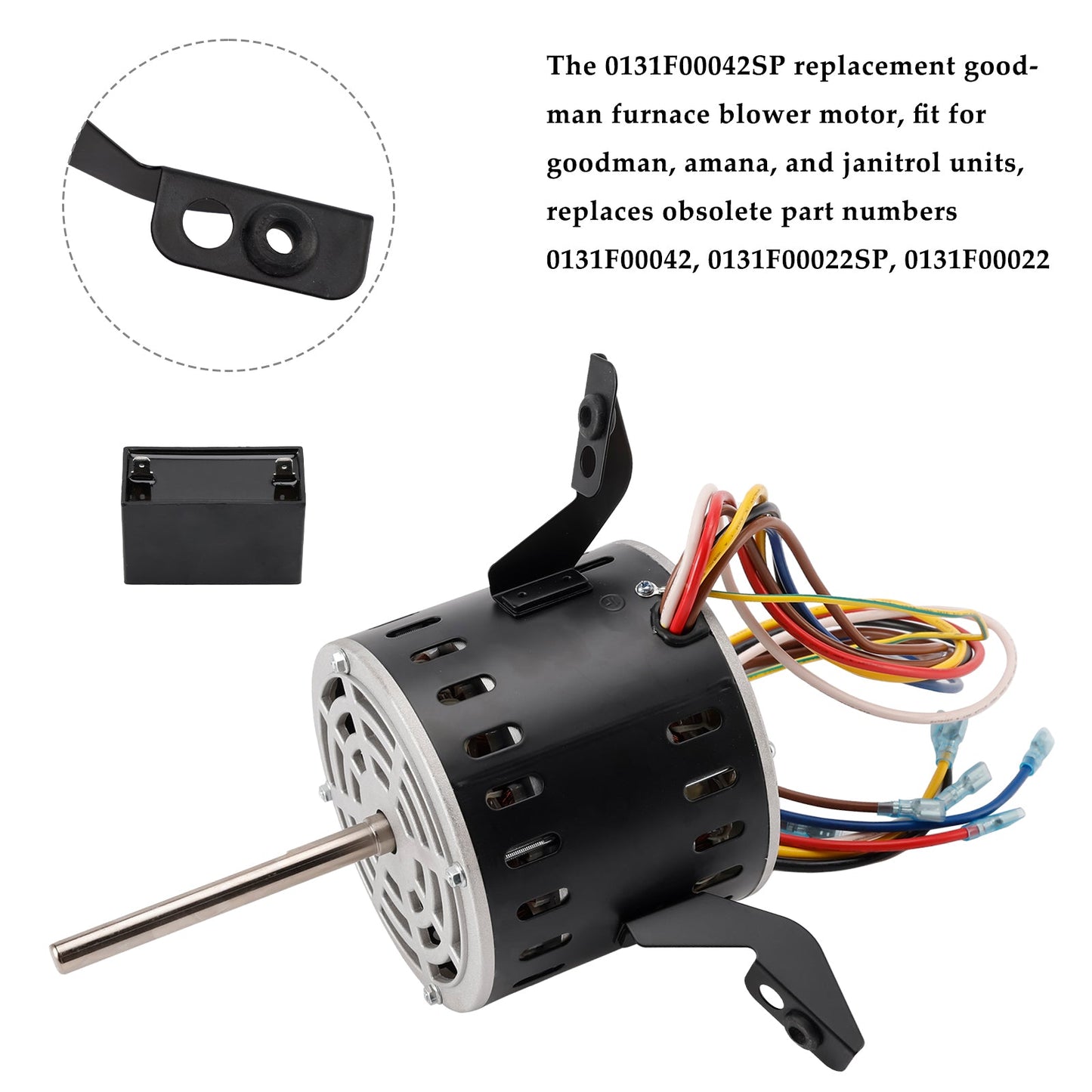 0131F00042SP Blower Motor 1/2HP 115V 1130RPM for Goodman Amana janitrol Units