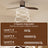 52inch 3 Blade LED Indoor Ceiling Fan with Remote Control