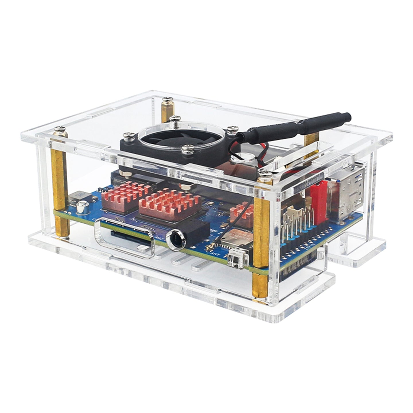 Orange Pi RV2 Development Board Acrylic Shell Heat Dissipation Transparent Box