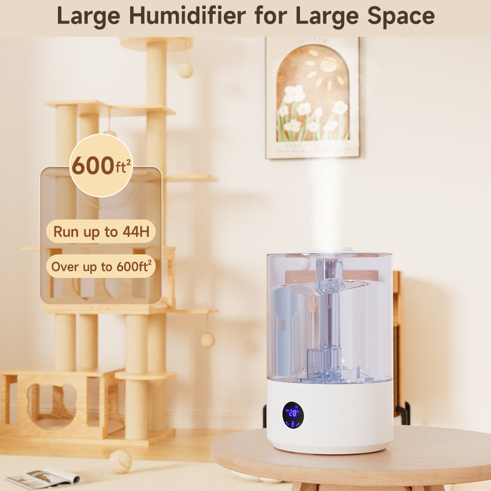 7.8L Large Humidifier for Bedroom & Home – Cool Mist Ultrasonic Top Fill Essential Oil Diffuser with Dual Mist & UV Sterilizer