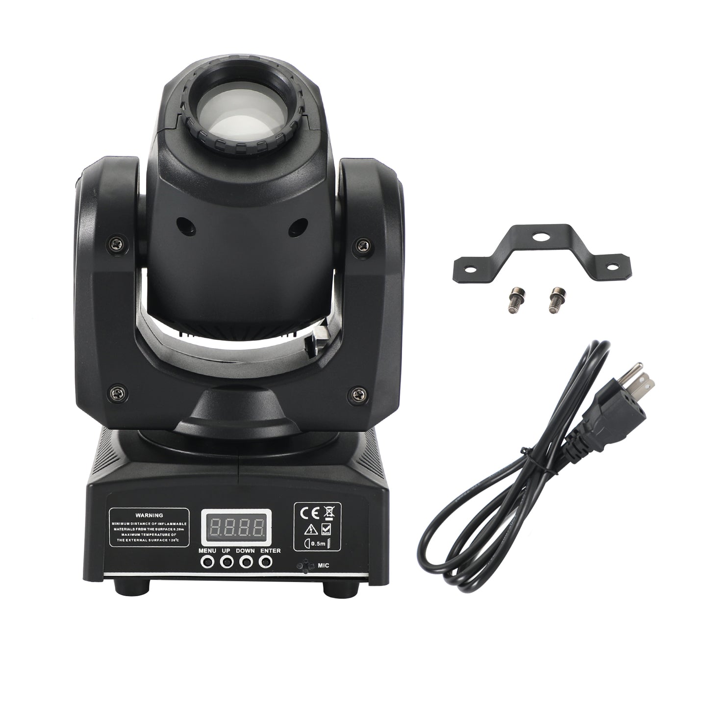 Mini Moving Head Stage Light with 8 Gobo Patterns, RGBW LED Beam, DMX & Sound Activated for DJ Party Lighting