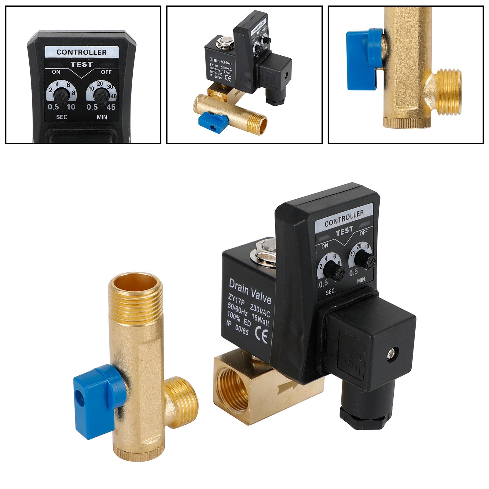 1/2in Automatic Electronic Timed Air Compressor Condensate Auto Drain Valve
