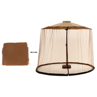 Patio Umbrella Bug Screen W/Zipper Door and Polyester Netting Mosquito Screen