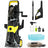 3000 PSI 2.6 GPM Electric Pressure Washer with Hose Reel & Foam Cannon for Cars, Decks, Patios & Driveways