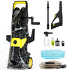 Portable 3000 PSI Electric Pressure Washer 2.6 GPM High-Power Yellow Power Washer for Cars, Driveways & Decks